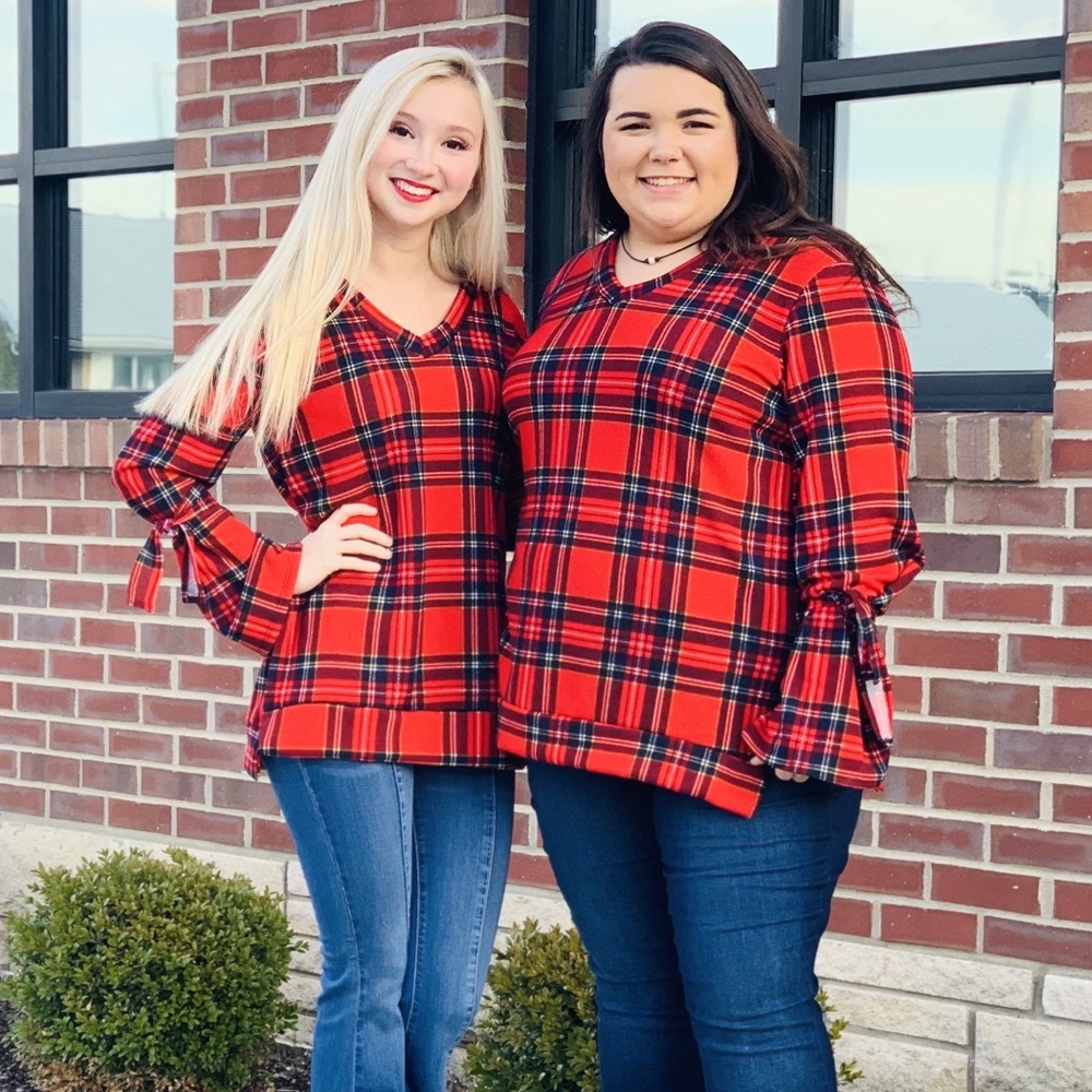Holiday Cheer Plaid Top